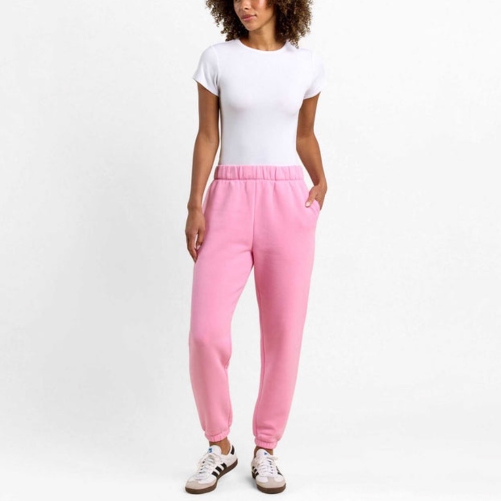 Nuuds vintage fleece jogger in limited edition bubblegum